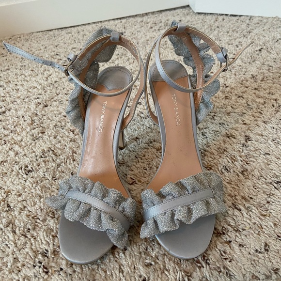 tony bianco silver heels